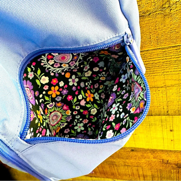 Vera Bradley Nylon Purple Large Sling Lightweight Backpack - Picture 4 of 8